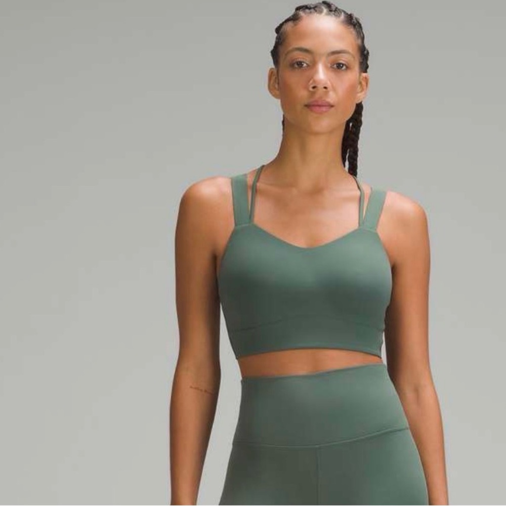 lululemon athletica Olive Green Strappy Sports Bra